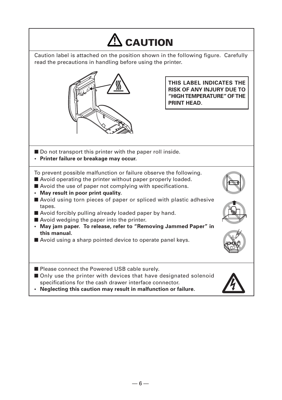 Caution | FUJITSU KD96009-0648 User Manual | Page 9 / 30