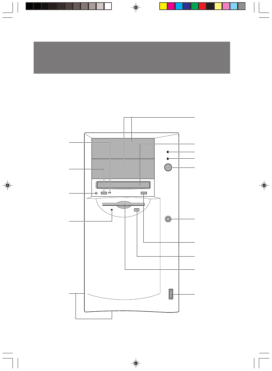 1 part names and functions, Front of the pc unit | FUJITSU 8000 SERIES User Manual | Page 12 / 88