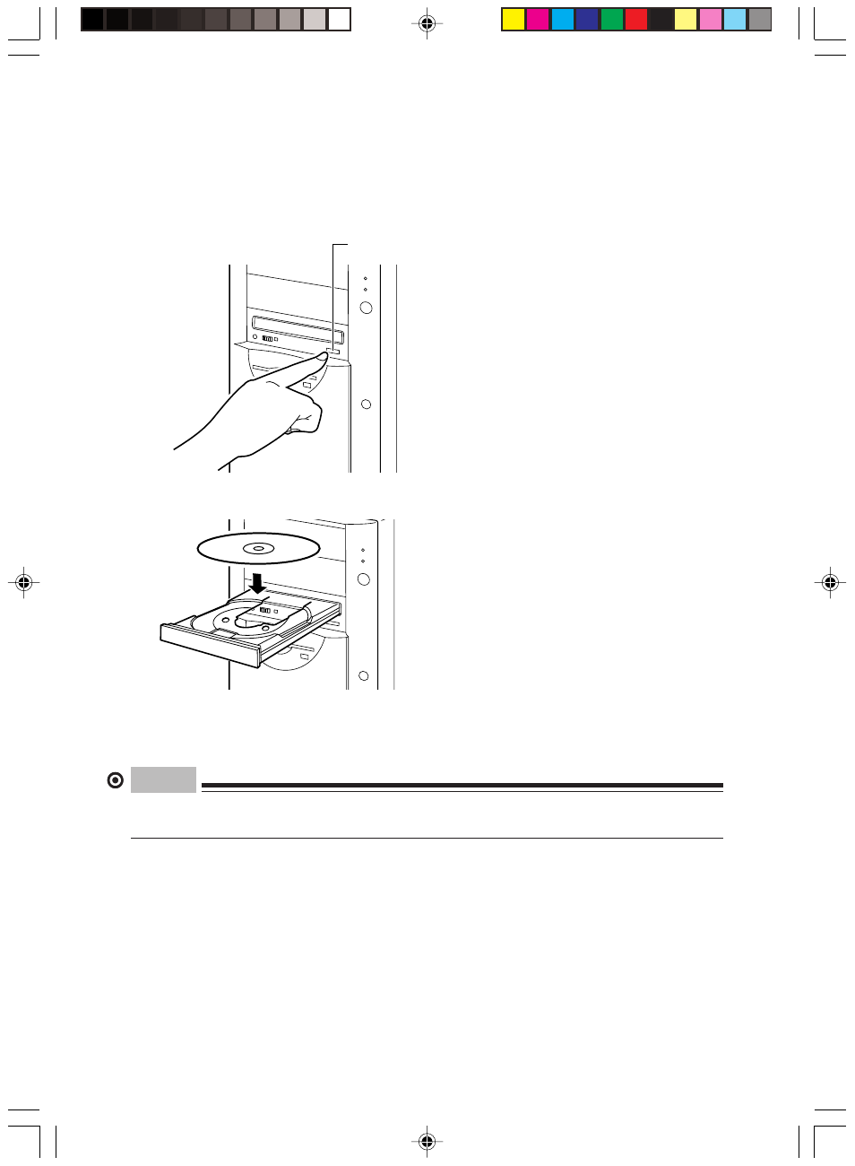 Inserting or removing cd, Point | FUJITSU 8000 SERIES User Manual | Page 34 / 88