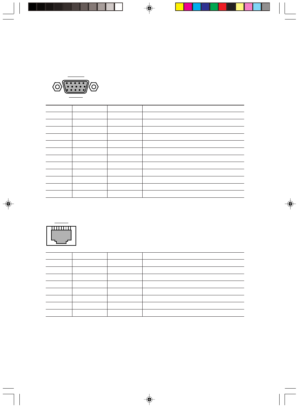 Connector specifications | FUJITSU 8000 SERIES User Manual | Page 80 / 88