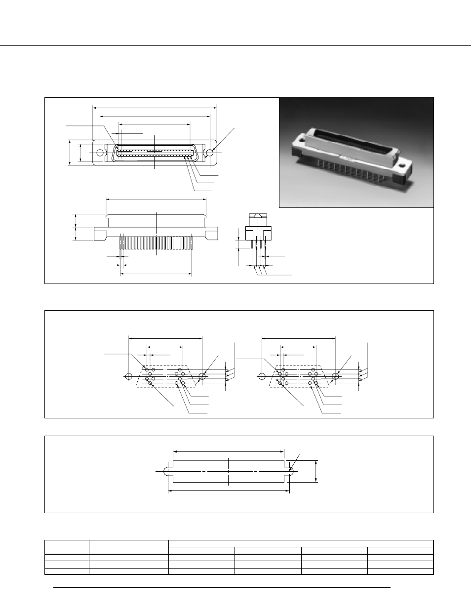 240 series (general-purpose type), Straight plug ■ dimensions, Mounting hole layout | Unit: mm (in.), Component side), Recommended panel thickness t = 1 (d + 0.5), D + 0.019), R 1.5, R 0.059 | FUJITSU FOR BOARD-TO-CABLE CONNECTION 240 User Manual | Page 3 / 12