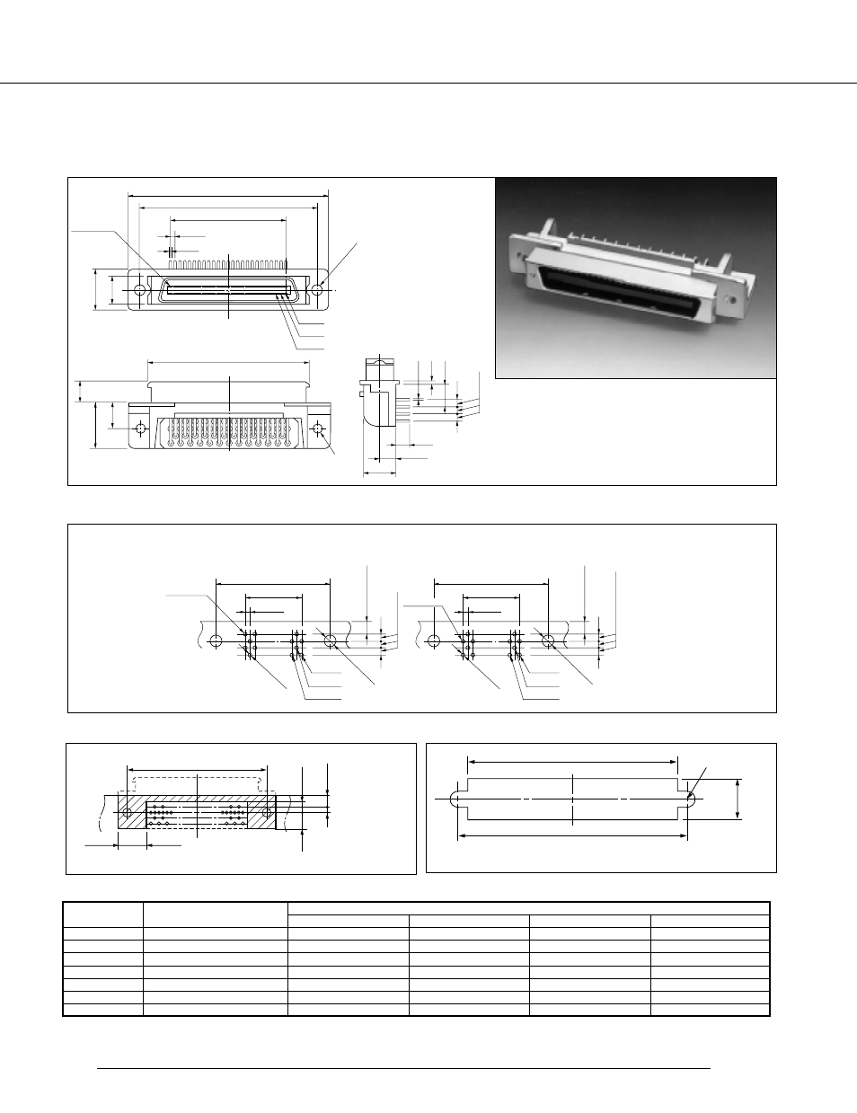 240 series (general-purpose type), Right-angle plug ■ dimensions, Mounting hole layout | Recommended panel dimensions, Unit: mm (in.), Unit: mm, Component side) | FUJITSU FOR BOARD-TO-CABLE CONNECTION 240 User Manual | Page 4 / 12