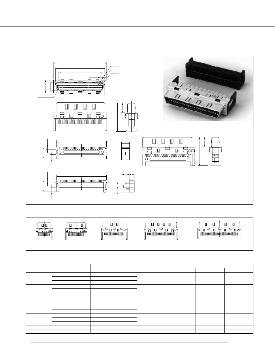 240 series (general-purpose type), Part numbers and dimensions, Unit: mm (in.) | FUJITSU FOR BOARD-TO-CABLE CONNECTION 240 User Manual | Page 6 / 12
