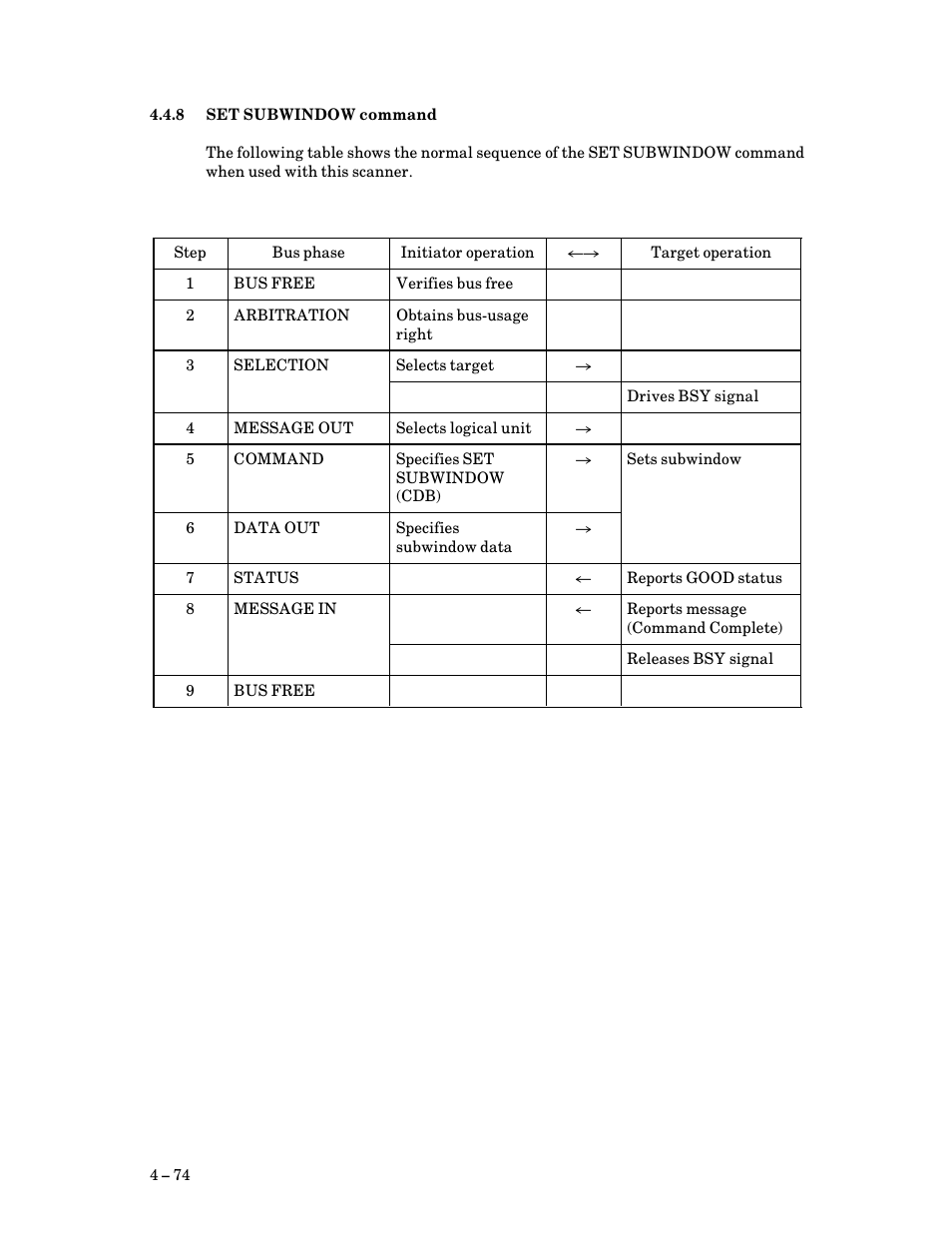 8 set subwindow command, Set subwindow command | FUJITSU M3093DG User Manual | Page 106 / 208