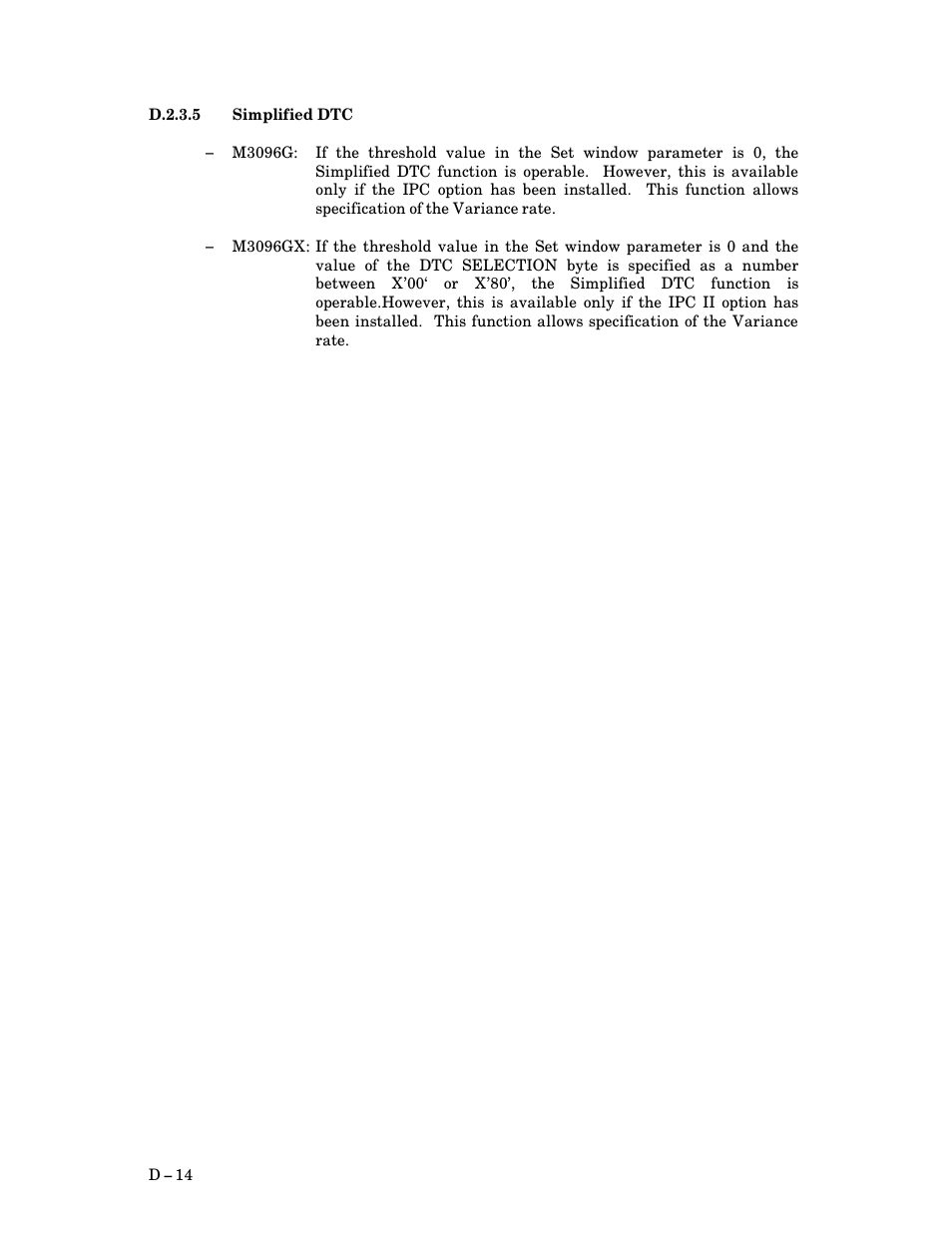 D.2.3.5 simplified dtc, D $ 14 | FUJITSU M3093DG User Manual | Page 196 / 208