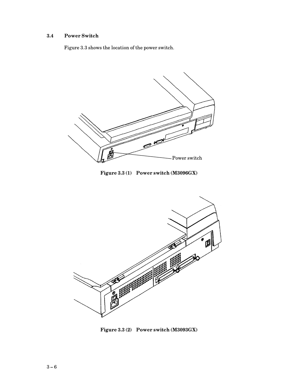4 power switch, Power switch, Power switch $ 6 | FUJITSU M3093DG User Manual | Page 30 / 208