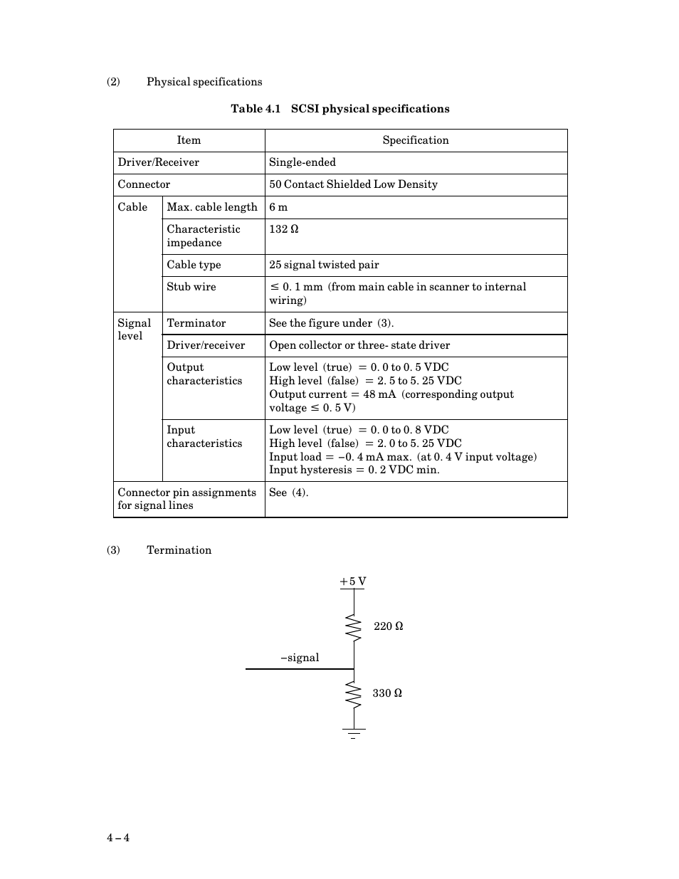 Scsi physical specifications $ 4 | FUJITSU M3093DG User Manual | Page 36 / 208