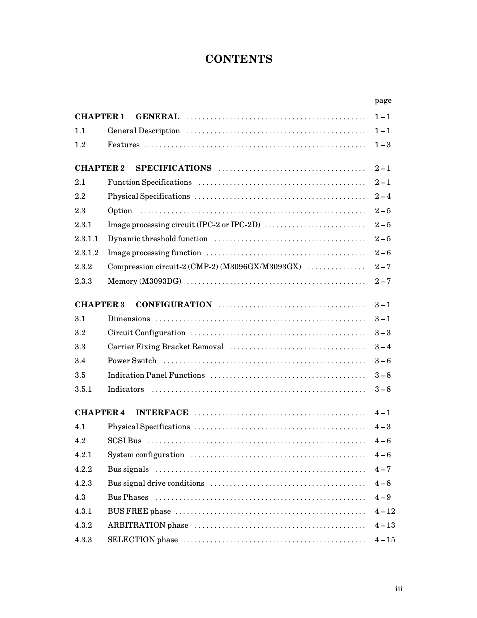 FUJITSU M3093DG User Manual | Page 5 / 208