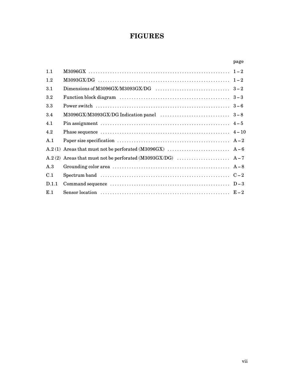 Figures | FUJITSU M3093DG User Manual | Page 9 / 208