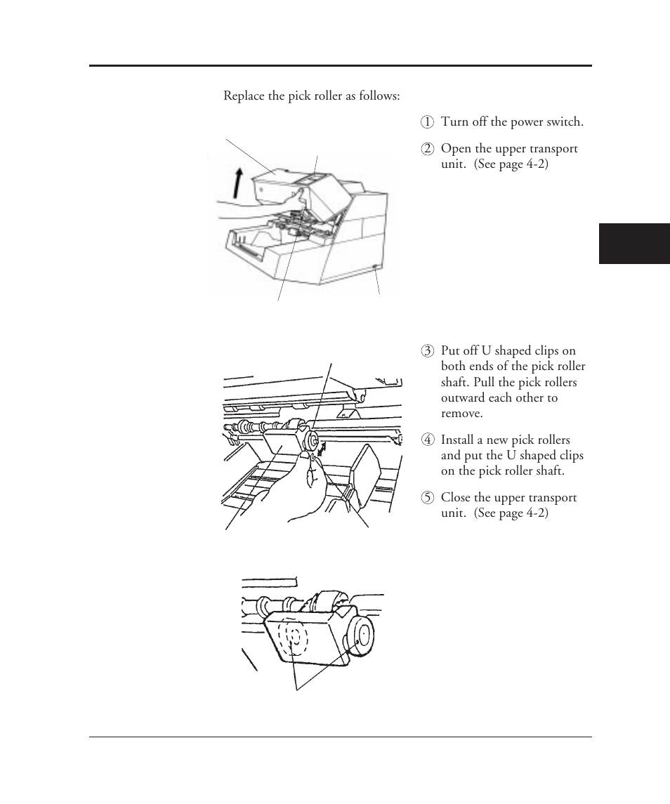 Pick roller replacement, Pick roller replacement -35 | FUJITSU M3099EX/EH User Manual | Page 165 / 228