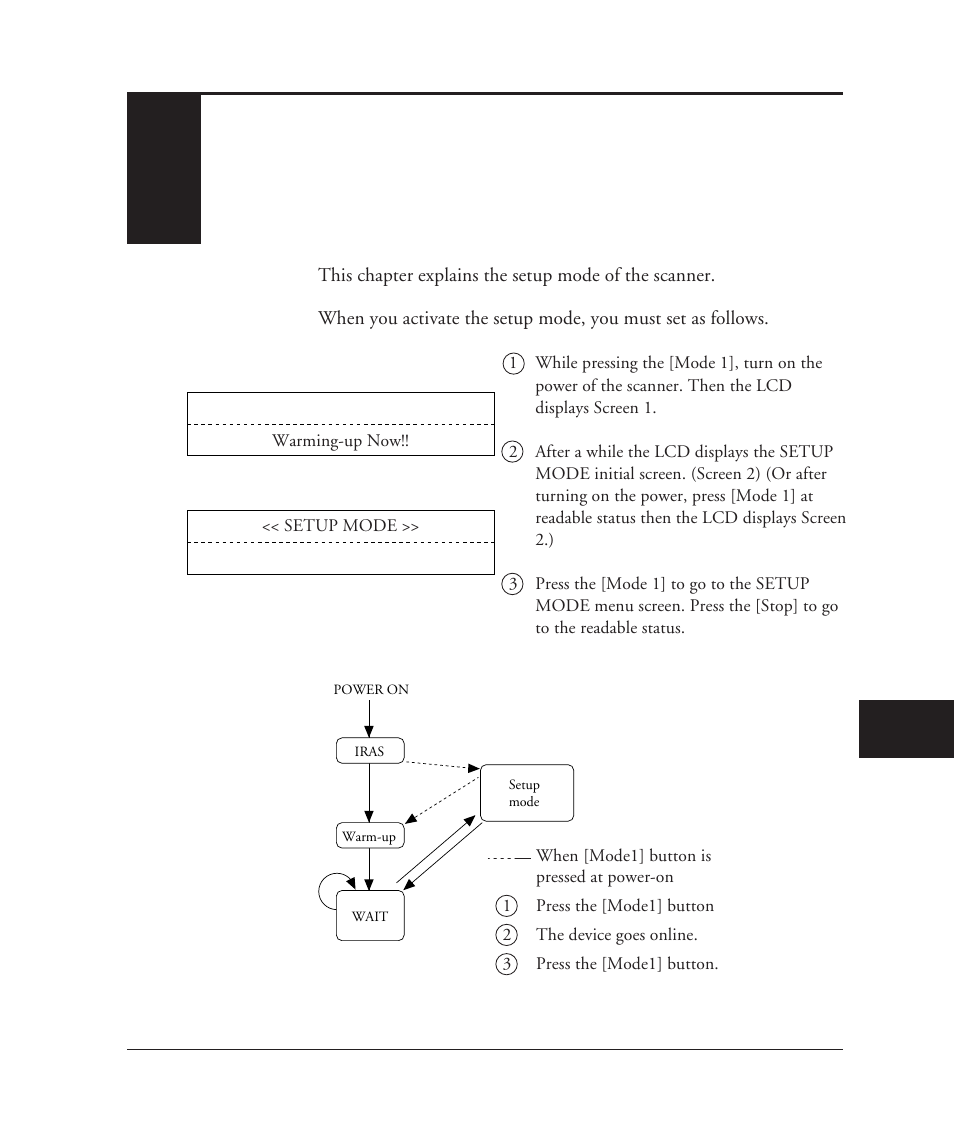 Setup mode, B1. activating the setup mode, B2. operational transition in the setup mode | Appendix b: setup mode | FUJITSU M3099EX/EH User Manual | Page 203 / 228
