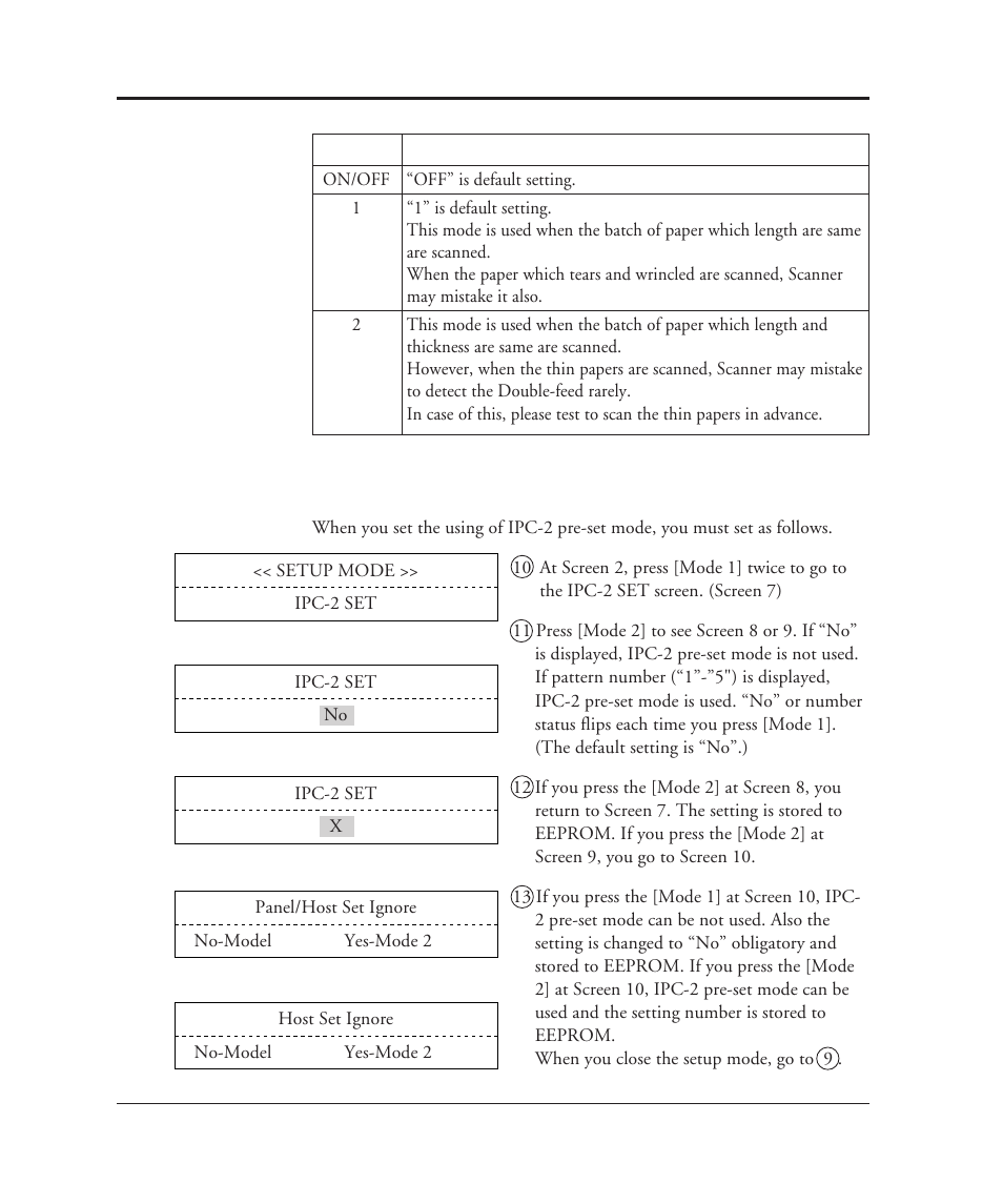 B3.2 setting ipc-2 pre-set mode | FUJITSU M3099EX/EH User Manual | Page 206 / 228
