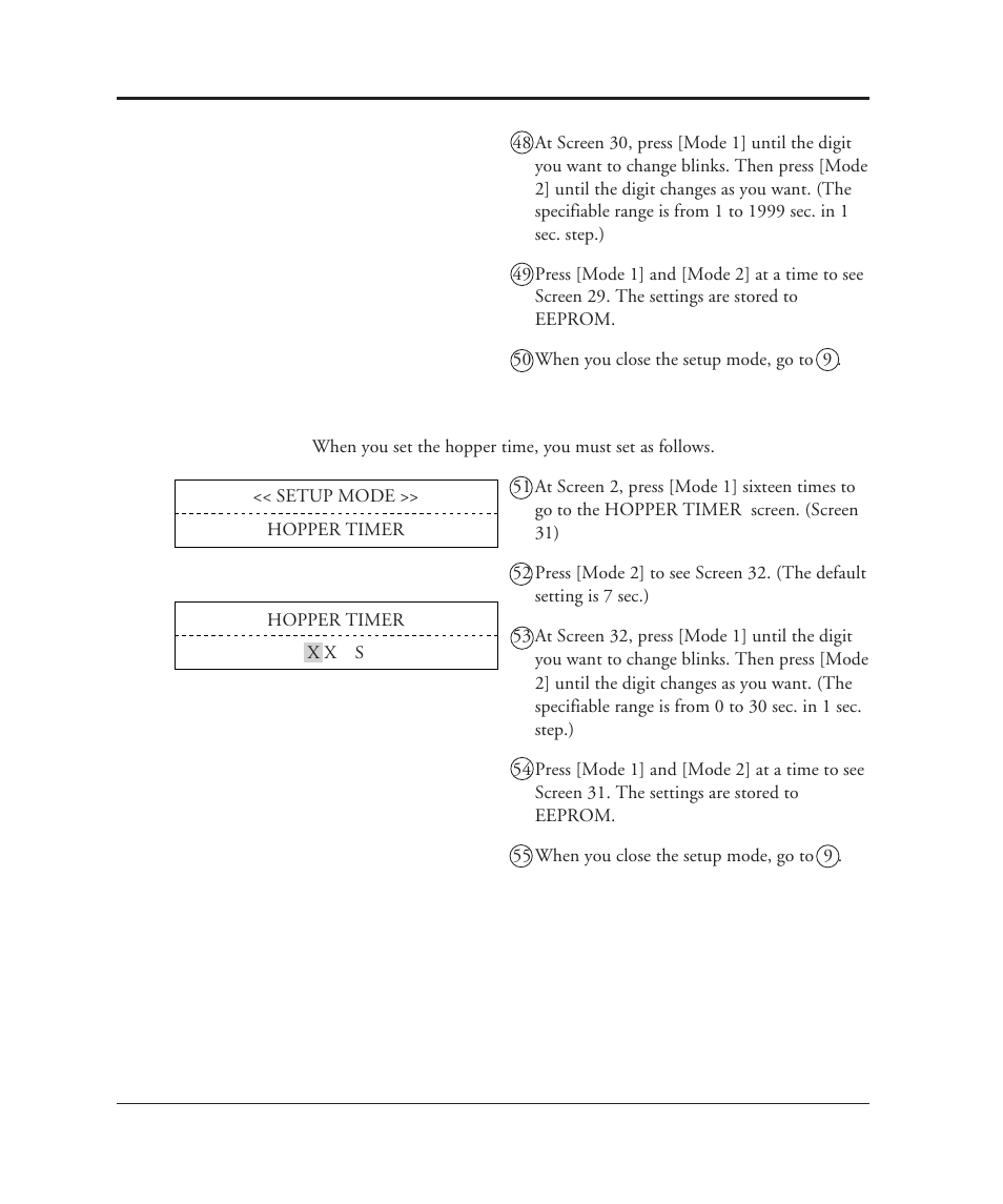 B3.16 setting hopper time, B3.16 | FUJITSU M3099EX/EH User Manual | Page 214 / 228