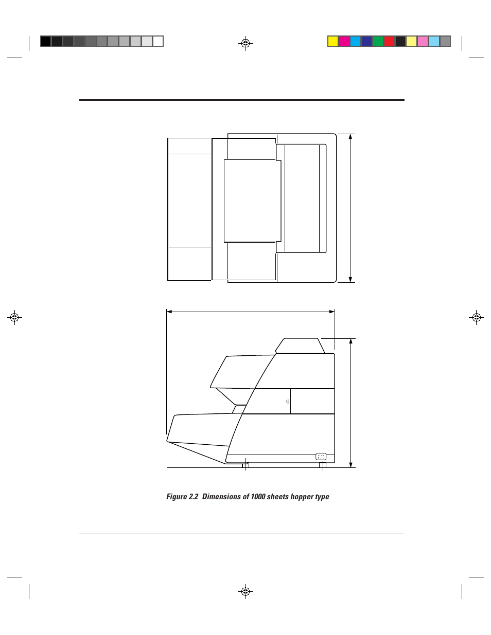 2 dimensions of 1000 sheets hopper type -4 | FUJITSU M3099EX/EH User Manual | Page 26 / 228