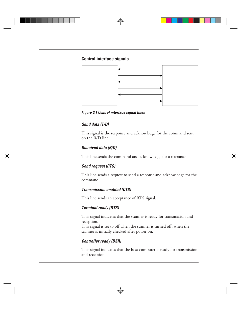 Control interface signals, Control interface signals -2, 1 control interface signal lines -2 | FUJITSU M3099EX/EH User Manual | Page 30 / 228