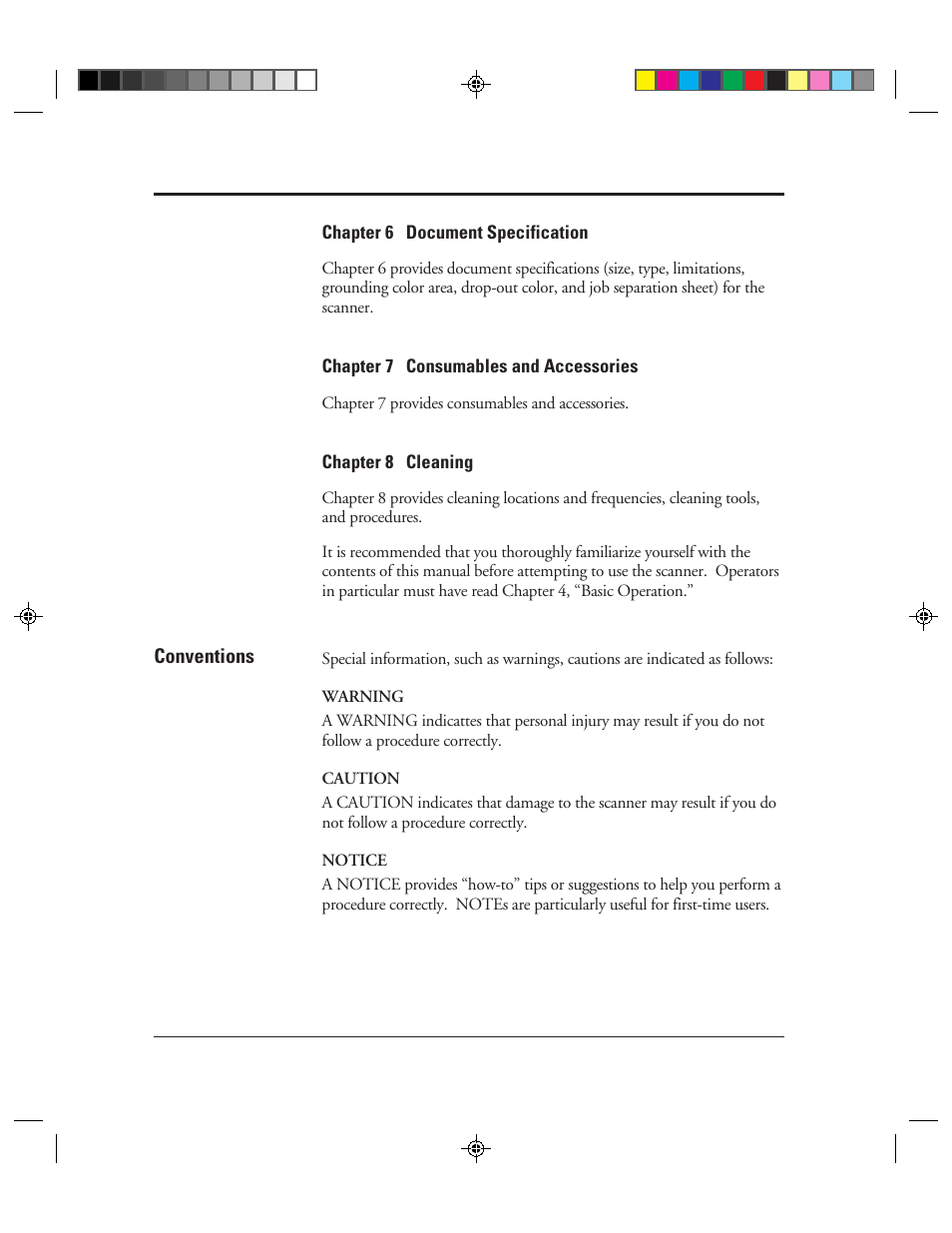 Conventions | FUJITSU M3099EX/EH User Manual | Page 5 / 228