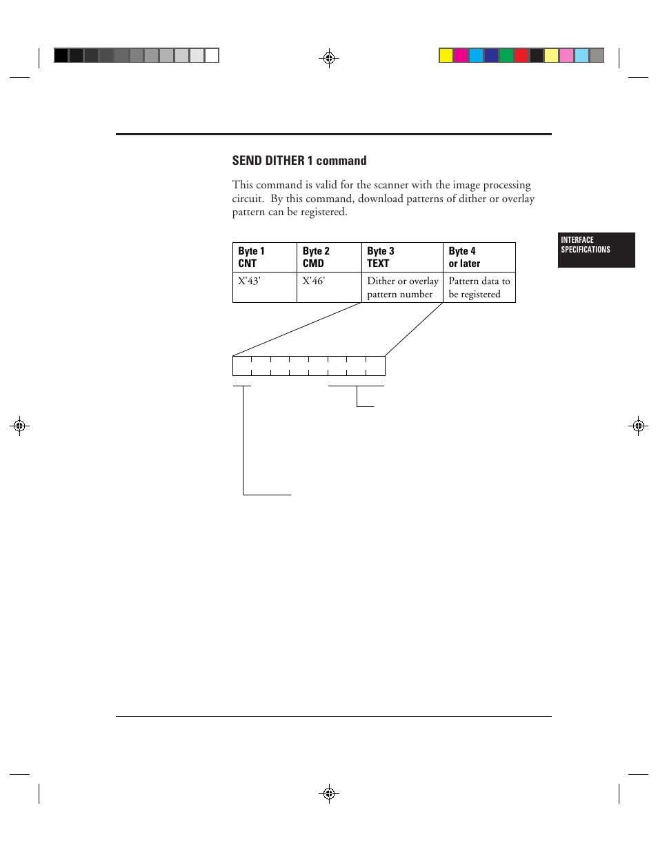 Send dither 1 command | FUJITSU M3099EX/EH User Manual | Page 81 / 228
