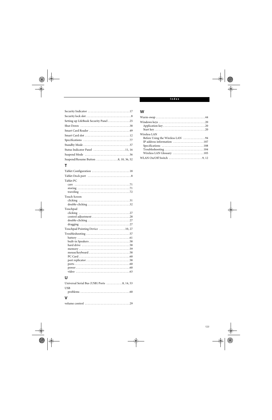 FUJITSU LifeBook Tablet PC T4220 User Manual | Page 131 / 136