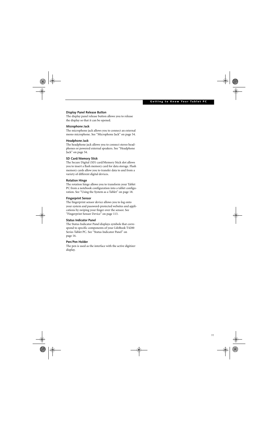 FUJITSU LifeBook Tablet PC T4220 User Manual | Page 19 / 136