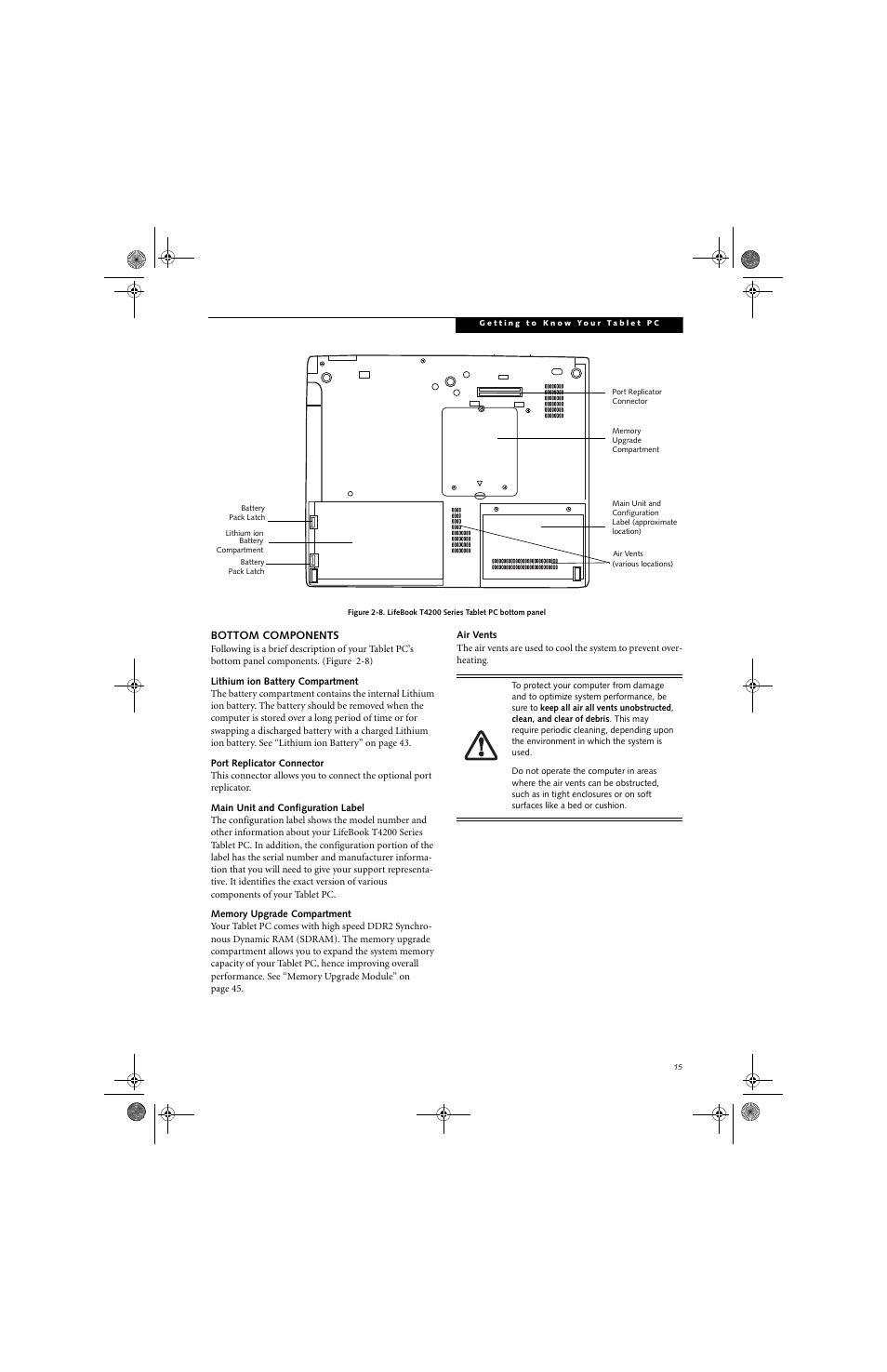 FUJITSU LifeBook Tablet PC T4220 User Manual | Page 23 / 136