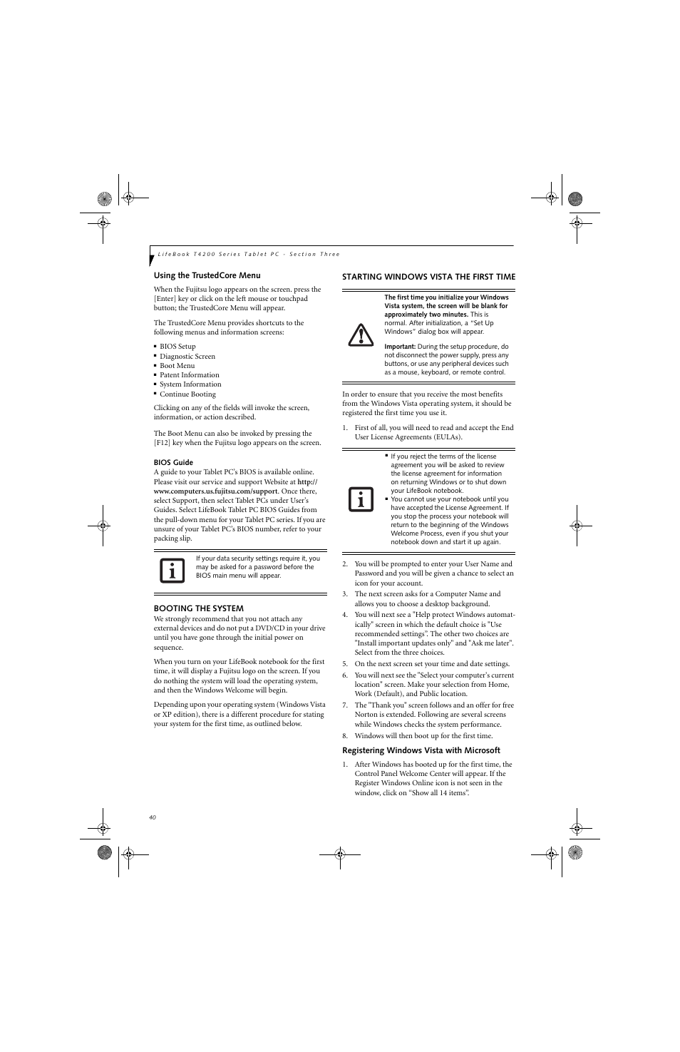 FUJITSU LifeBook Tablet PC T4220 User Manual | Page 49 / 136