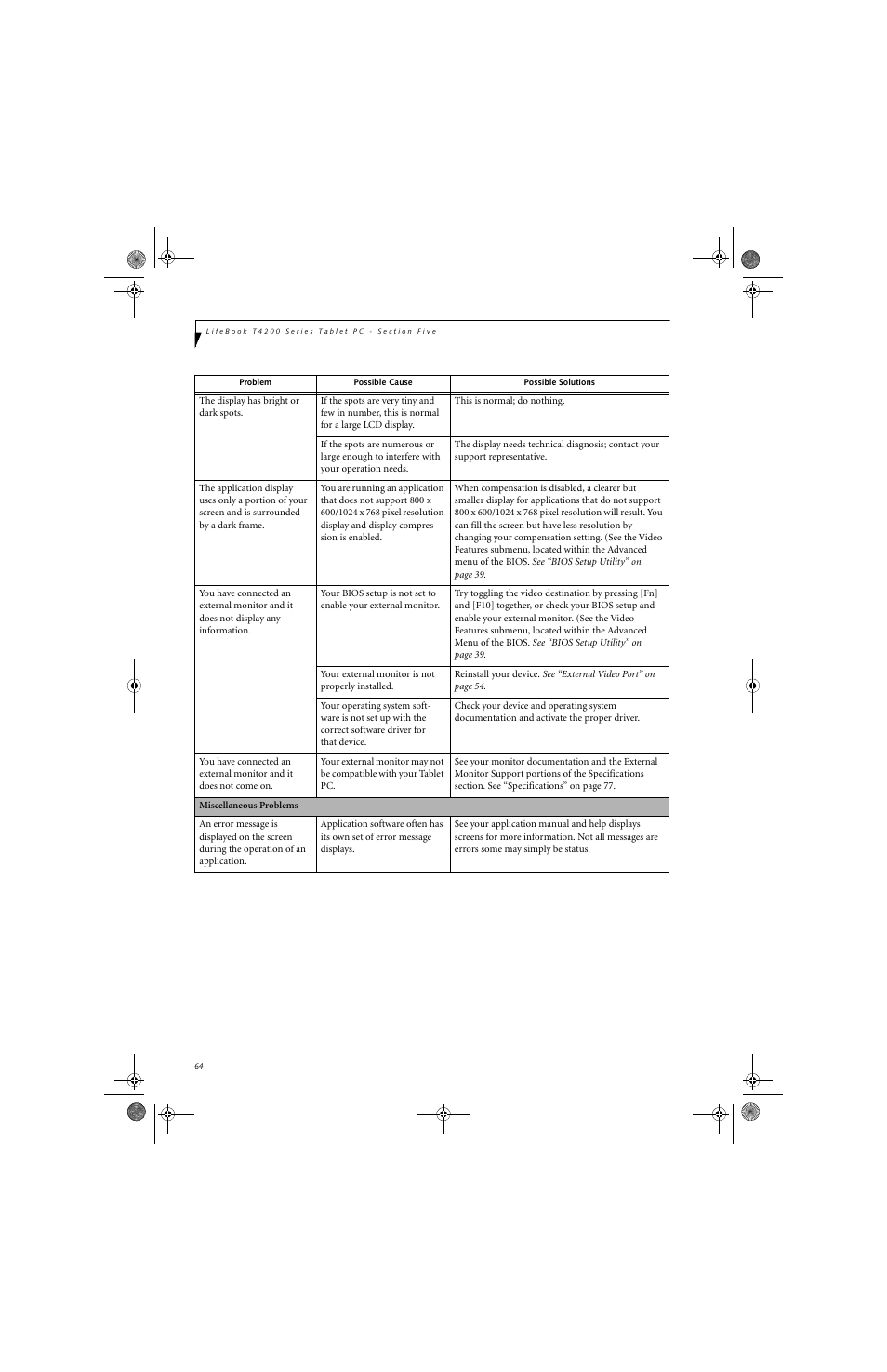 FUJITSU LifeBook Tablet PC T4220 User Manual | Page 74 / 136