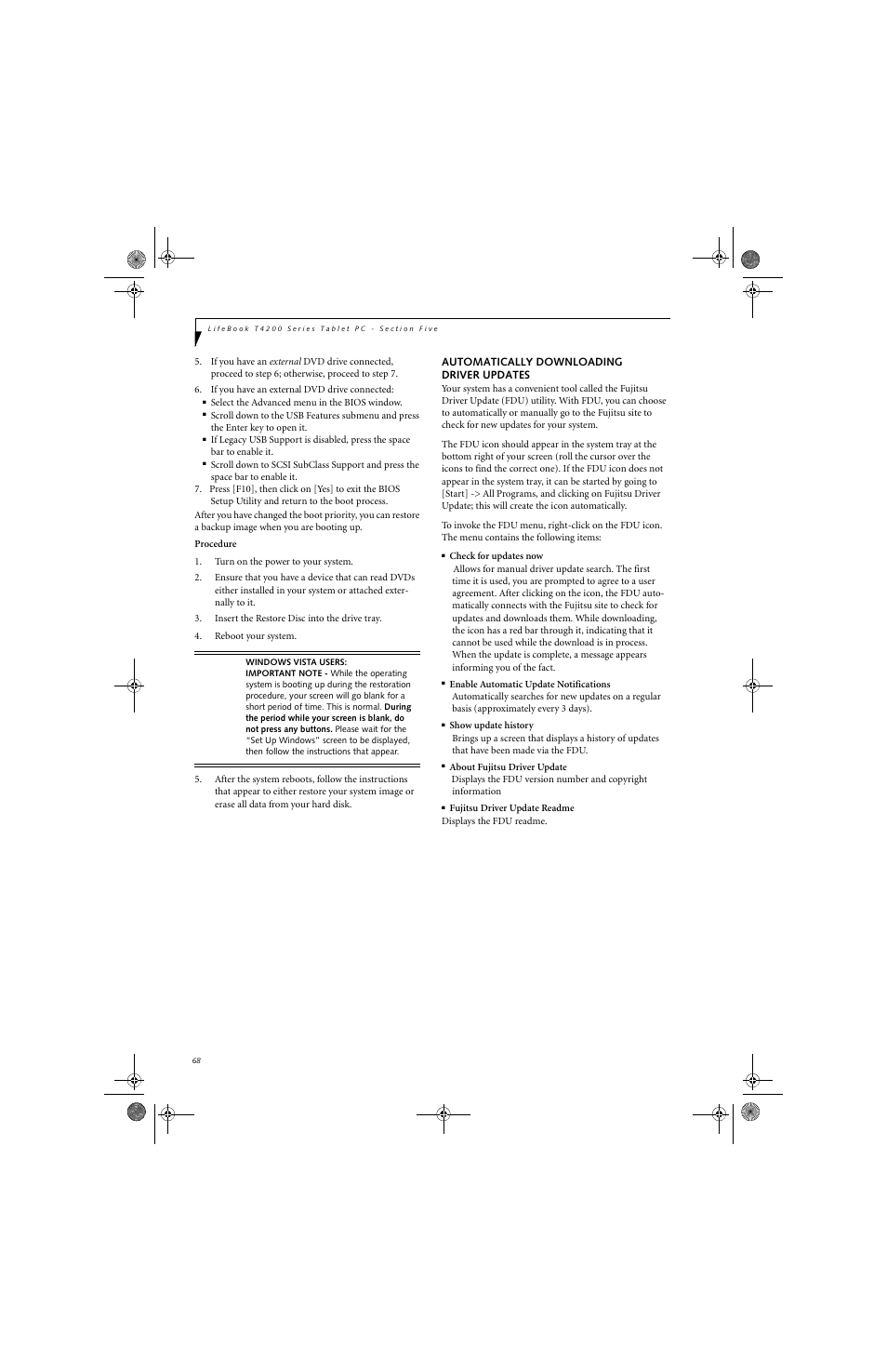 FUJITSU LifeBook Tablet PC T4220 User Manual | Page 78 / 136