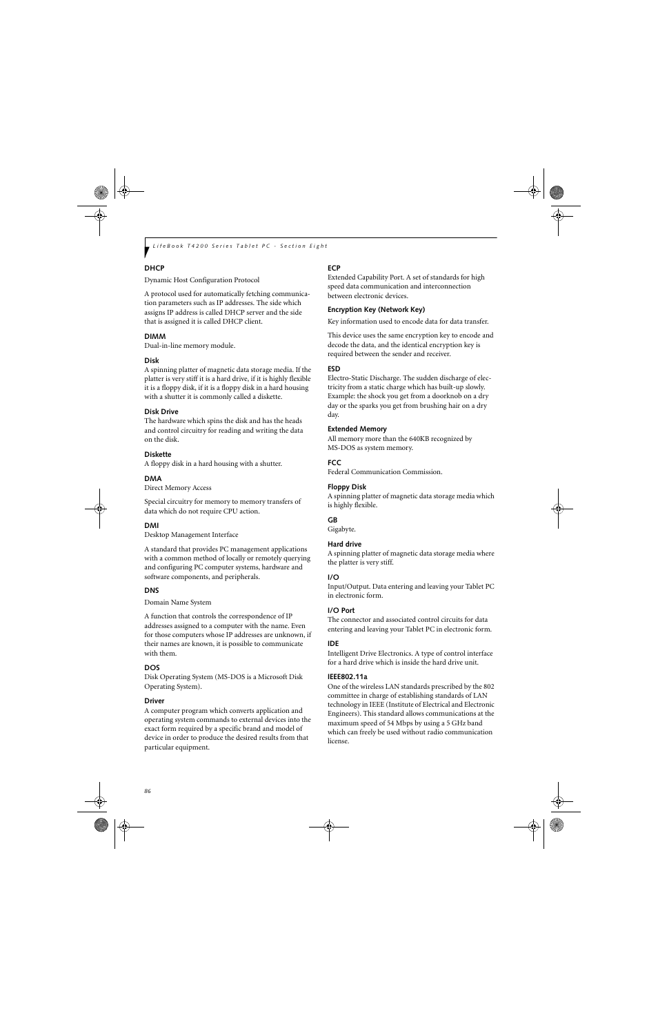 FUJITSU LifeBook Tablet PC T4220 User Manual | Page 96 / 136