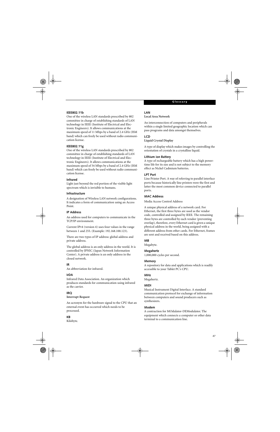 FUJITSU LifeBook Tablet PC T4220 User Manual | Page 97 / 136