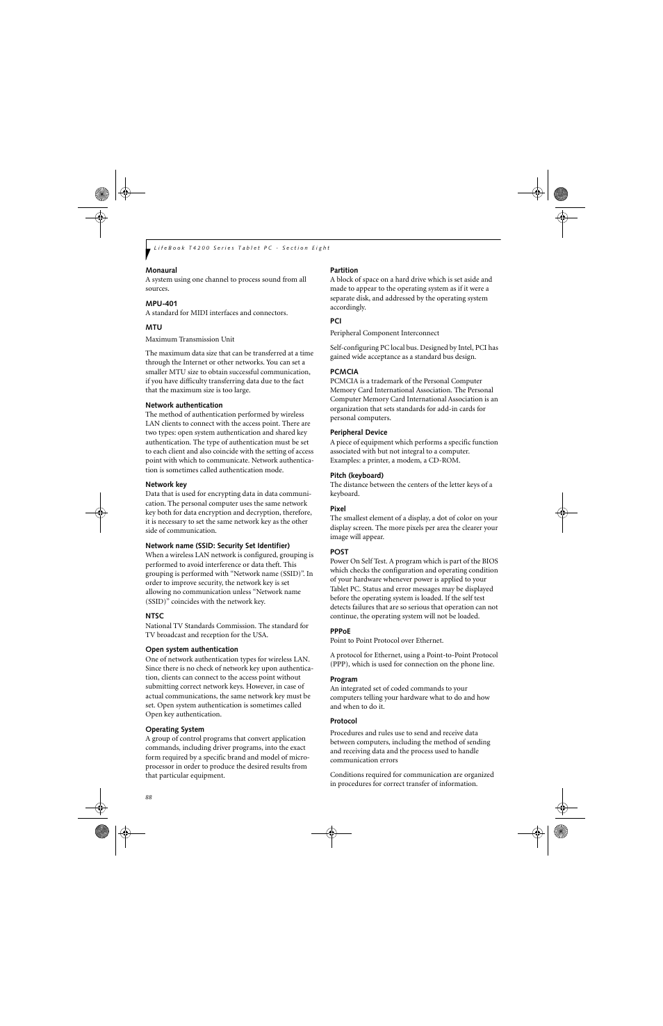 FUJITSU LifeBook Tablet PC T4220 User Manual | Page 98 / 136