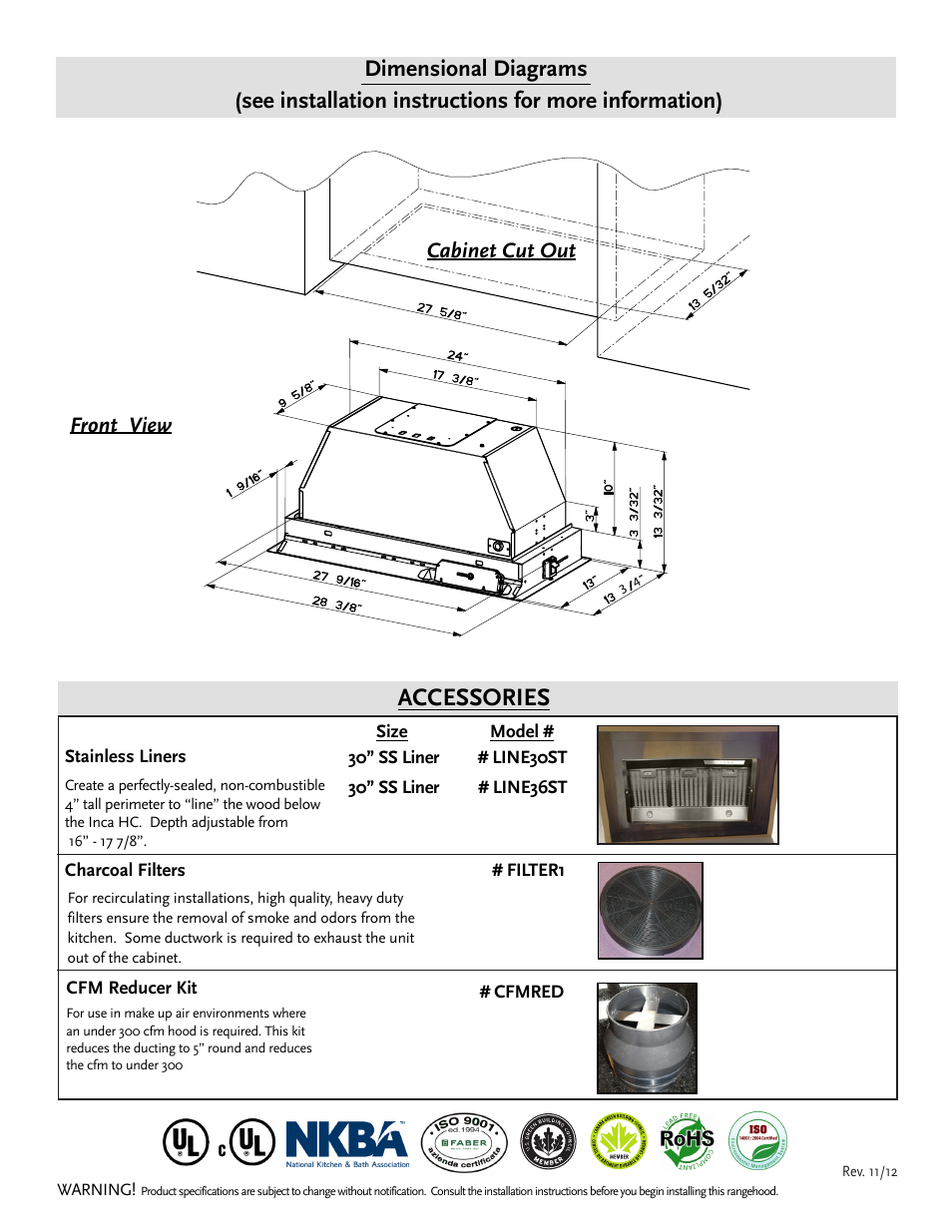 Accessories | Faber Inca HC SS 630002752 User Manual | Page 2 / 2