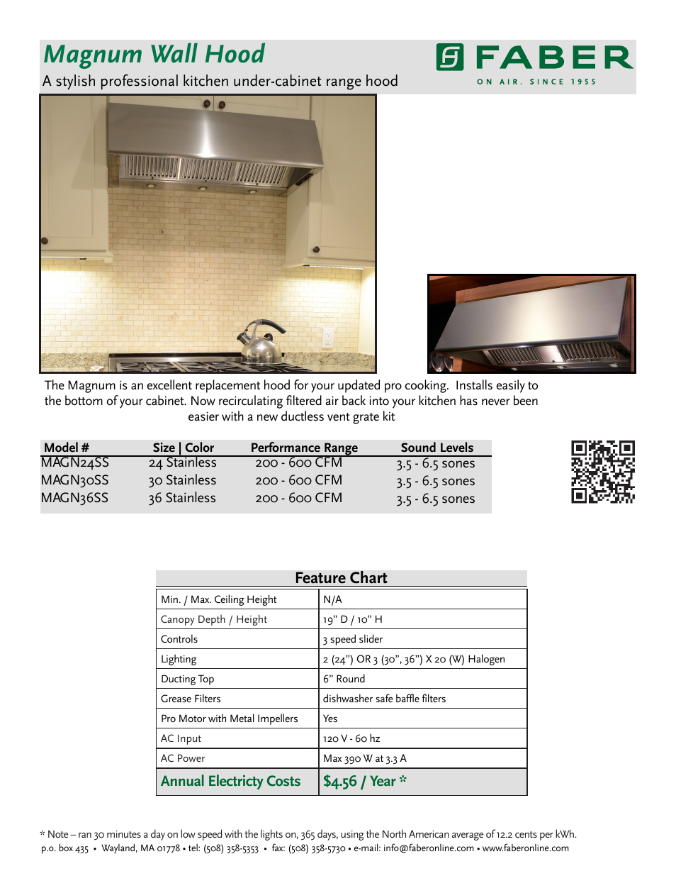 Faber MAGN24SS User Manual | 2 pages