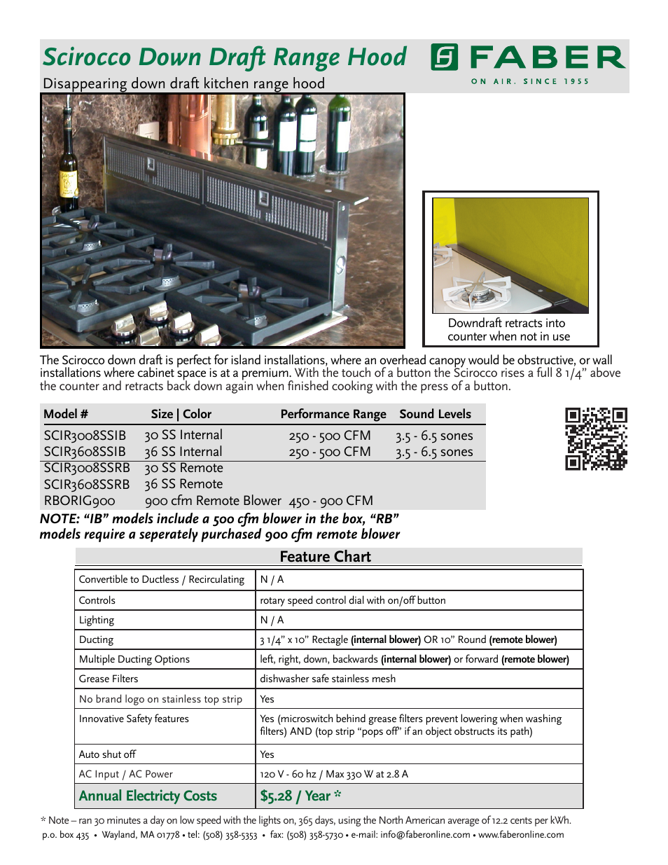 Faber SCIR3008SSIB User Manual | 2 pages