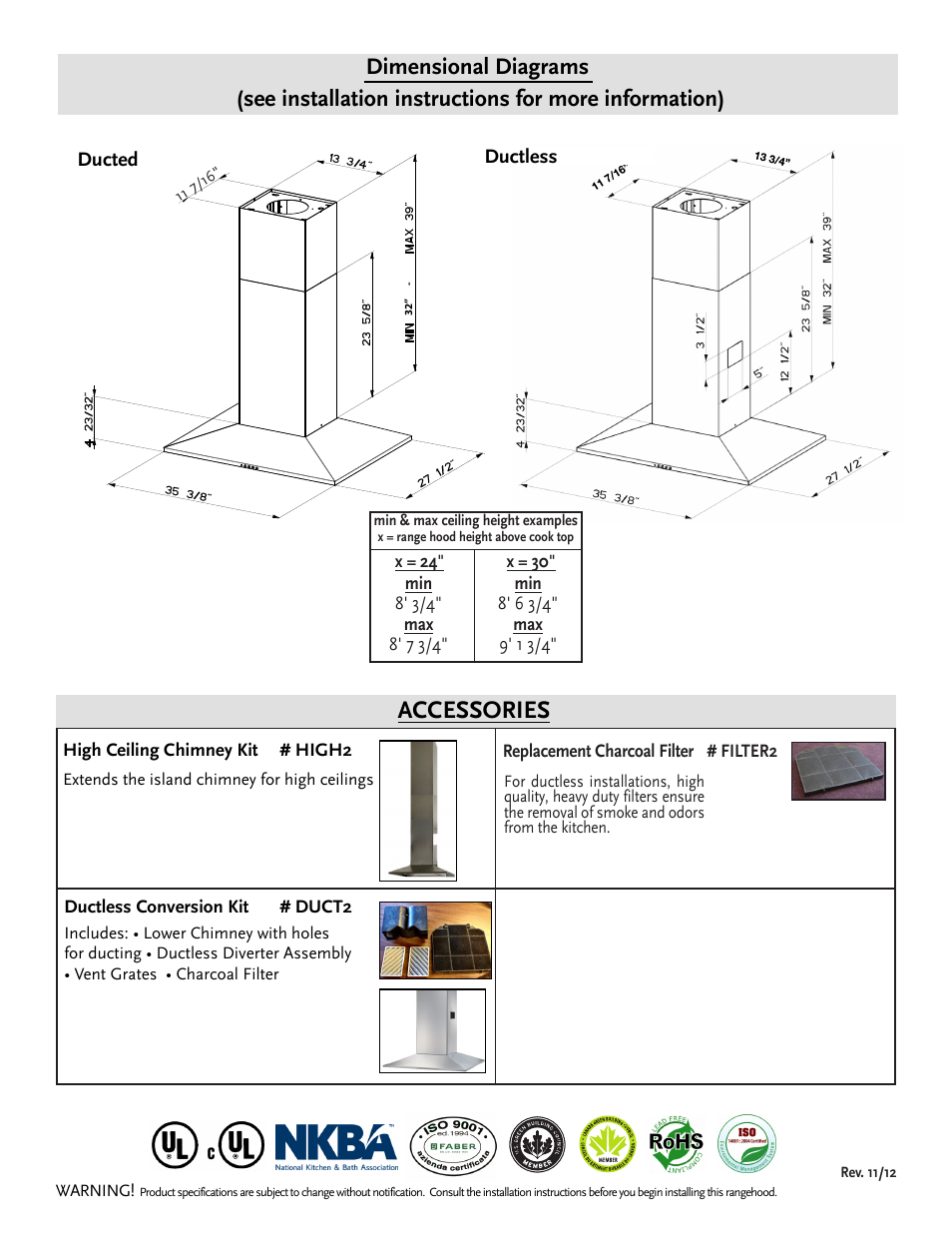 Accessories | Faber DAMIS36SS User Manual | Page 2 / 2