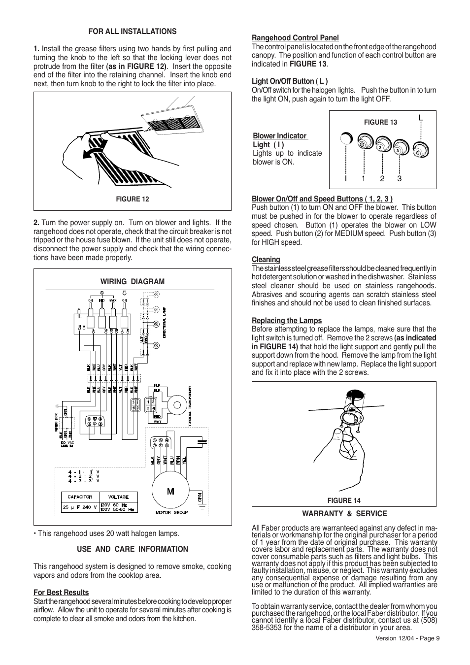 Faber Diamante User Manual | Page 9 / 9