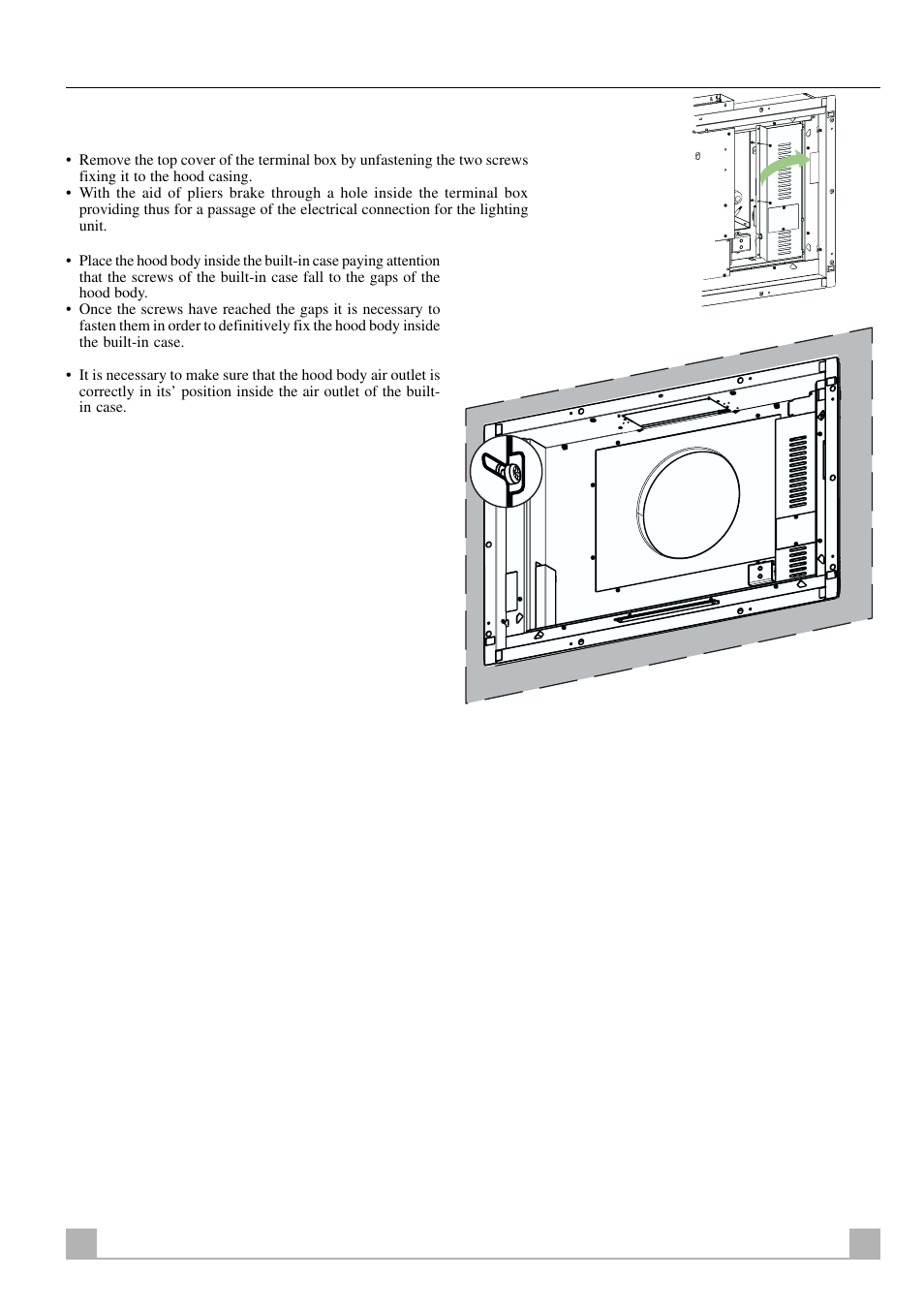 11 en, Hood body installation | Faber Remote Blower User Manual | Page 11 / 16