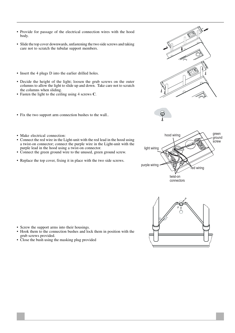 12 en, Lighting unit installation | Faber Remote Blower User Manual | Page 12 / 16