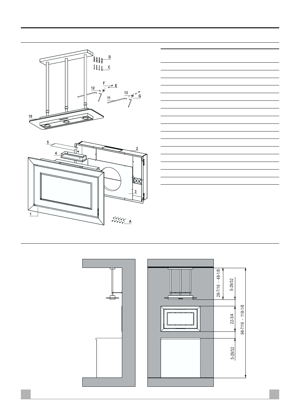 Characteristics, Components, Dimensions | Faber Remote Blower User Manual | Page 5 / 16