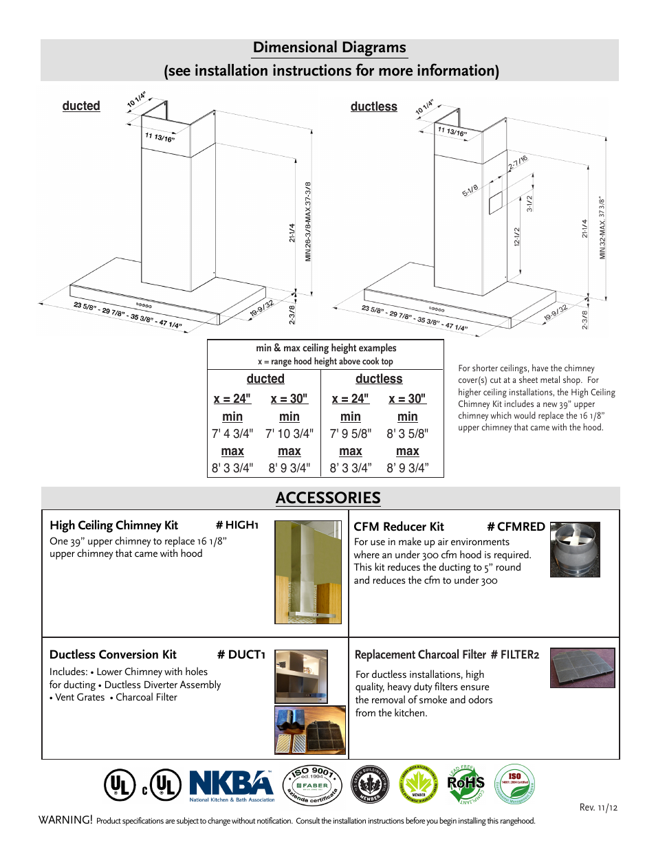 Accessories | Faber STIL24SS User Manual | Page 2 / 2