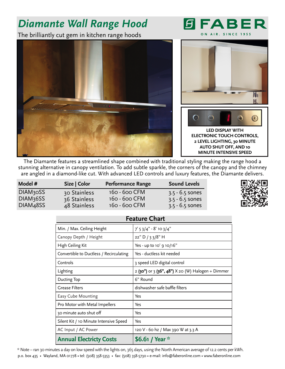 Faber DIAM30SS User Manual | 2 pages