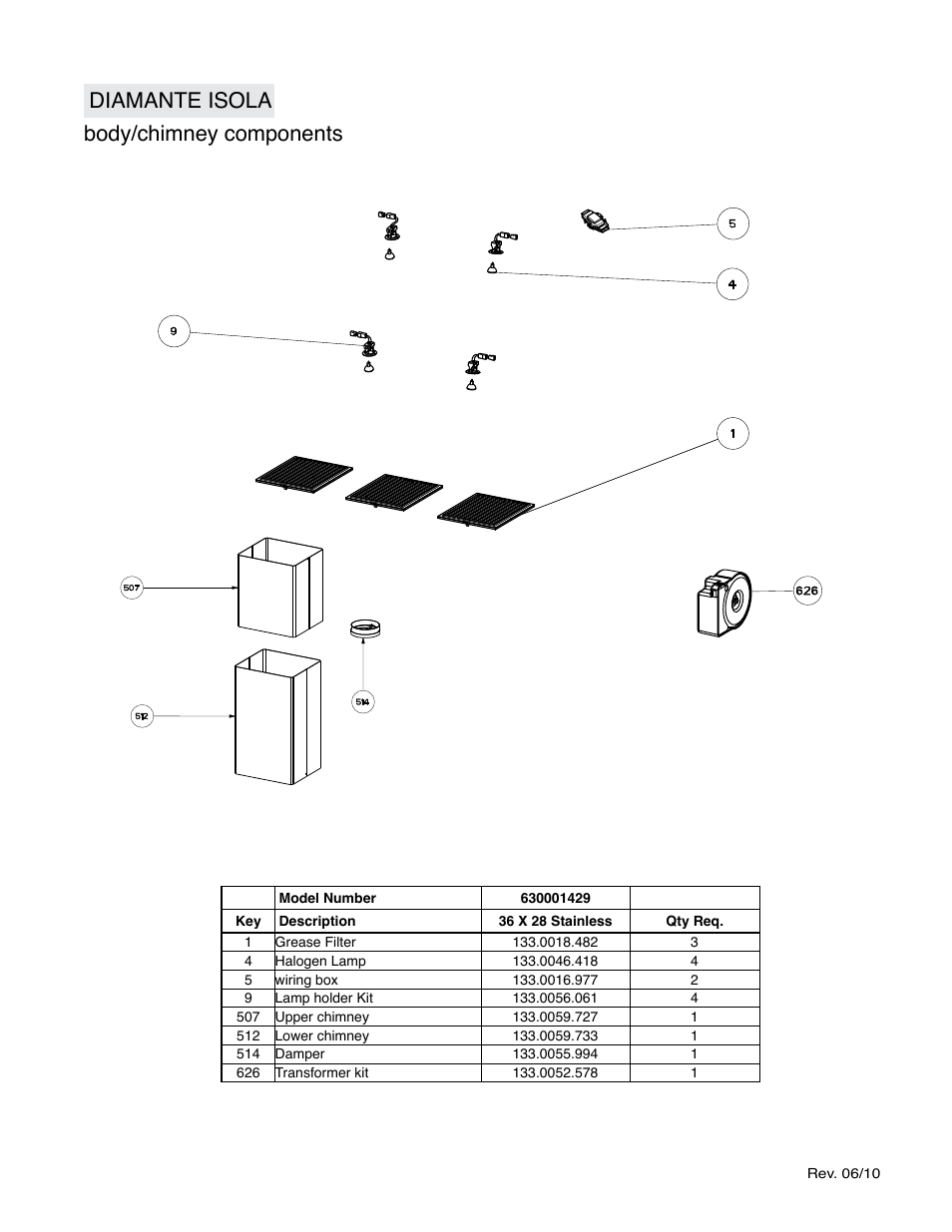 Faber Diamante Isola 630001429 User Manual | 3 pages