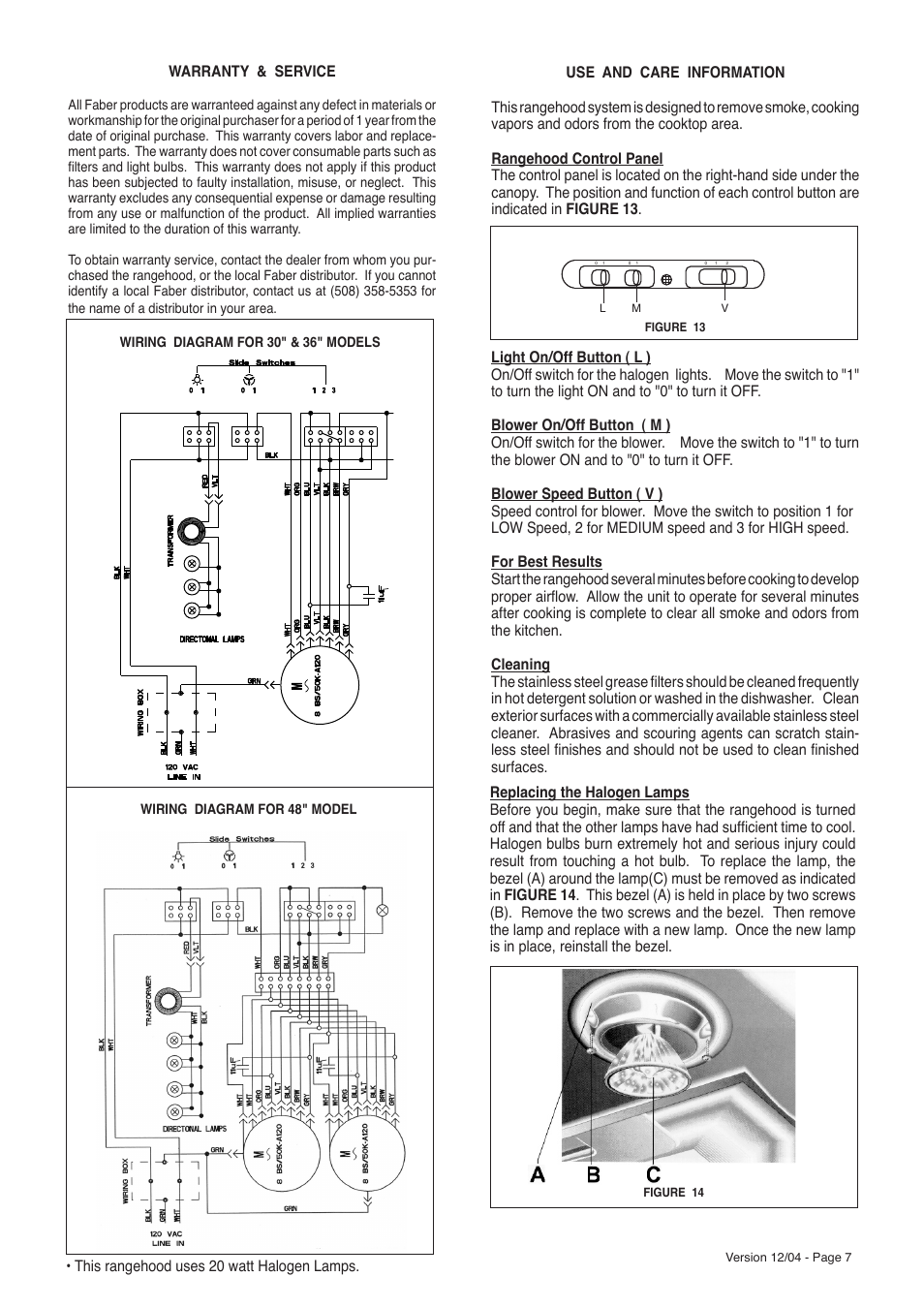 Faber PRO MAGNUMw User Manual | Page 7 / 7