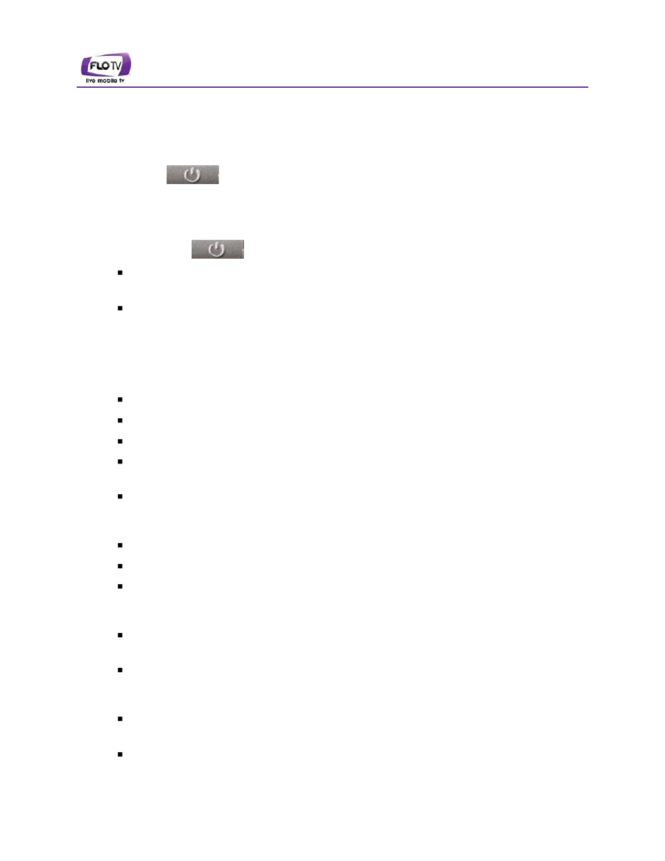 4 powering the device on and off, 5 general precautions | FLO TV PTV350 User Manual | Page 8 / 48