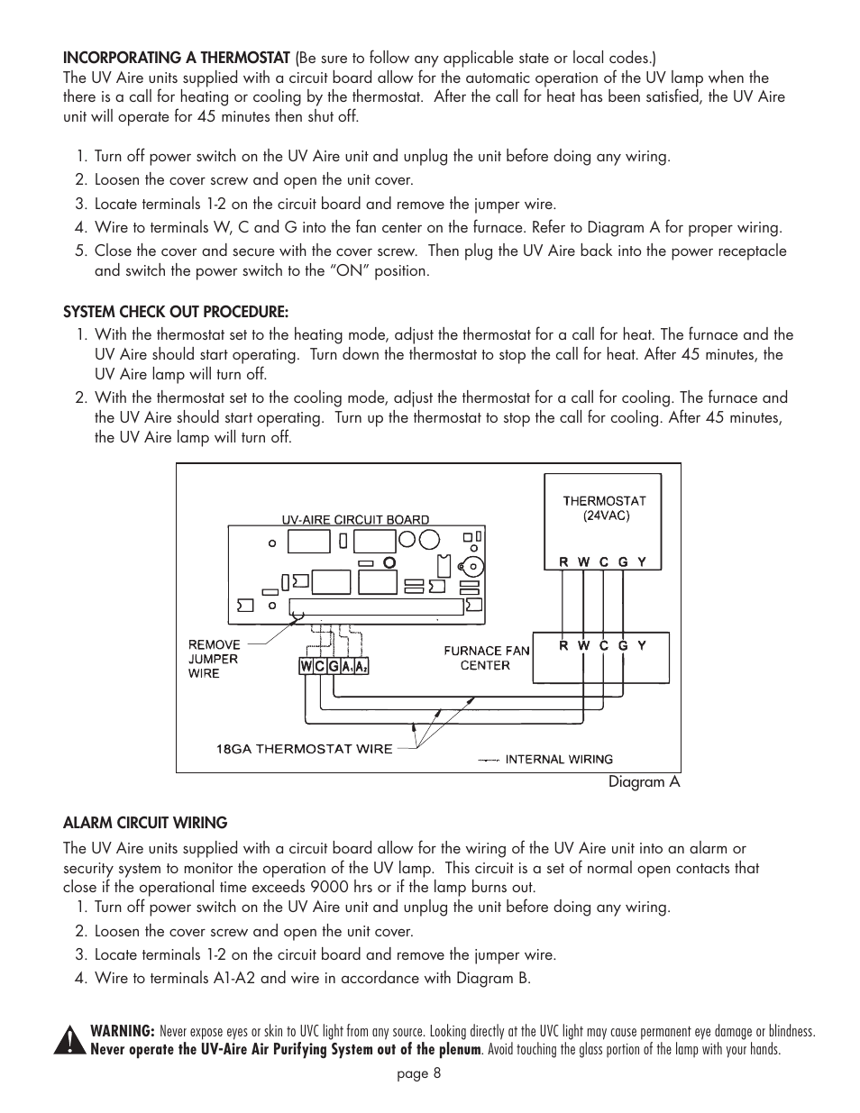 Field Controls UV-18HPC User Manual | Page 8 / 12