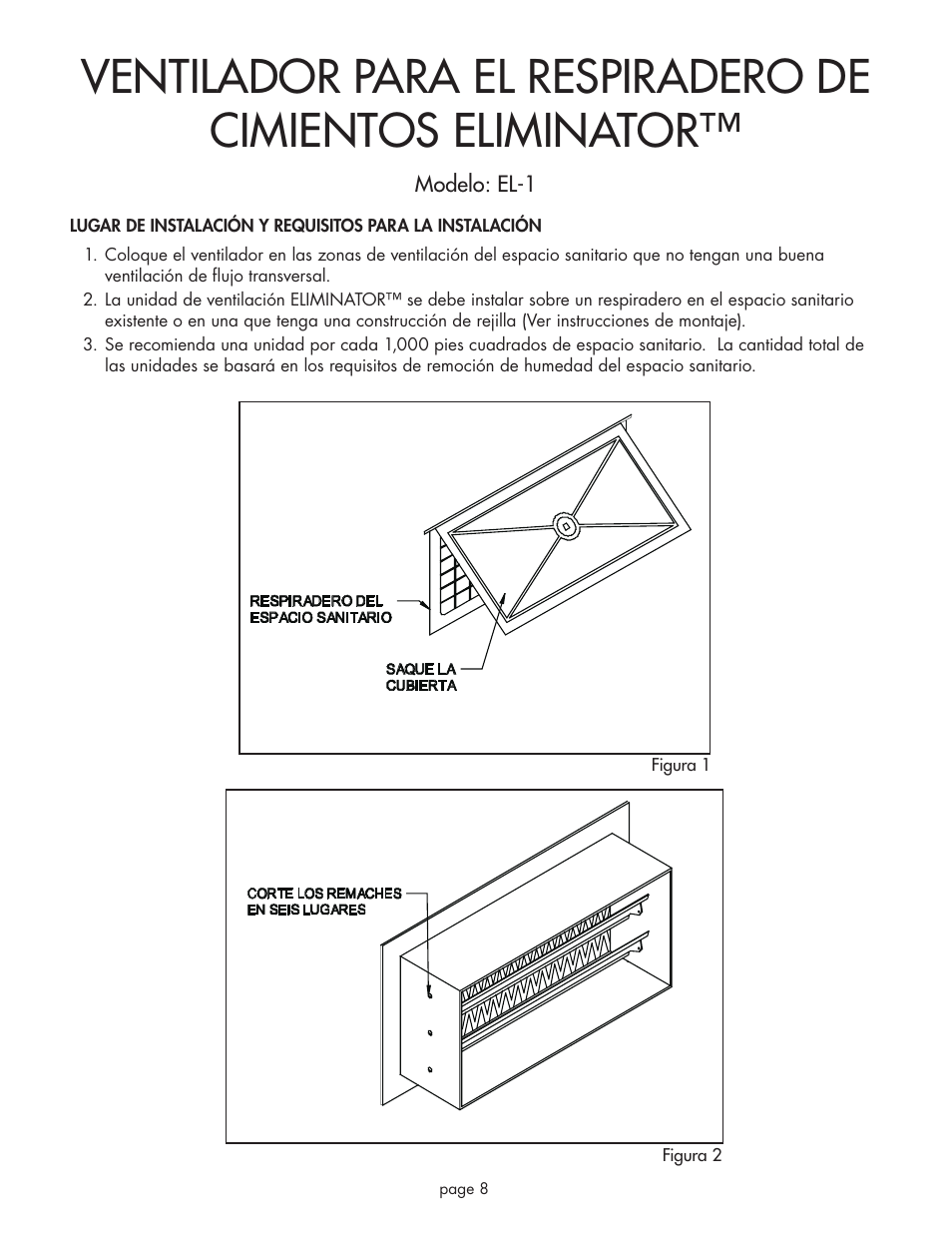Field Controls Eliminator EL-1R User Manual | Page 8 / 12