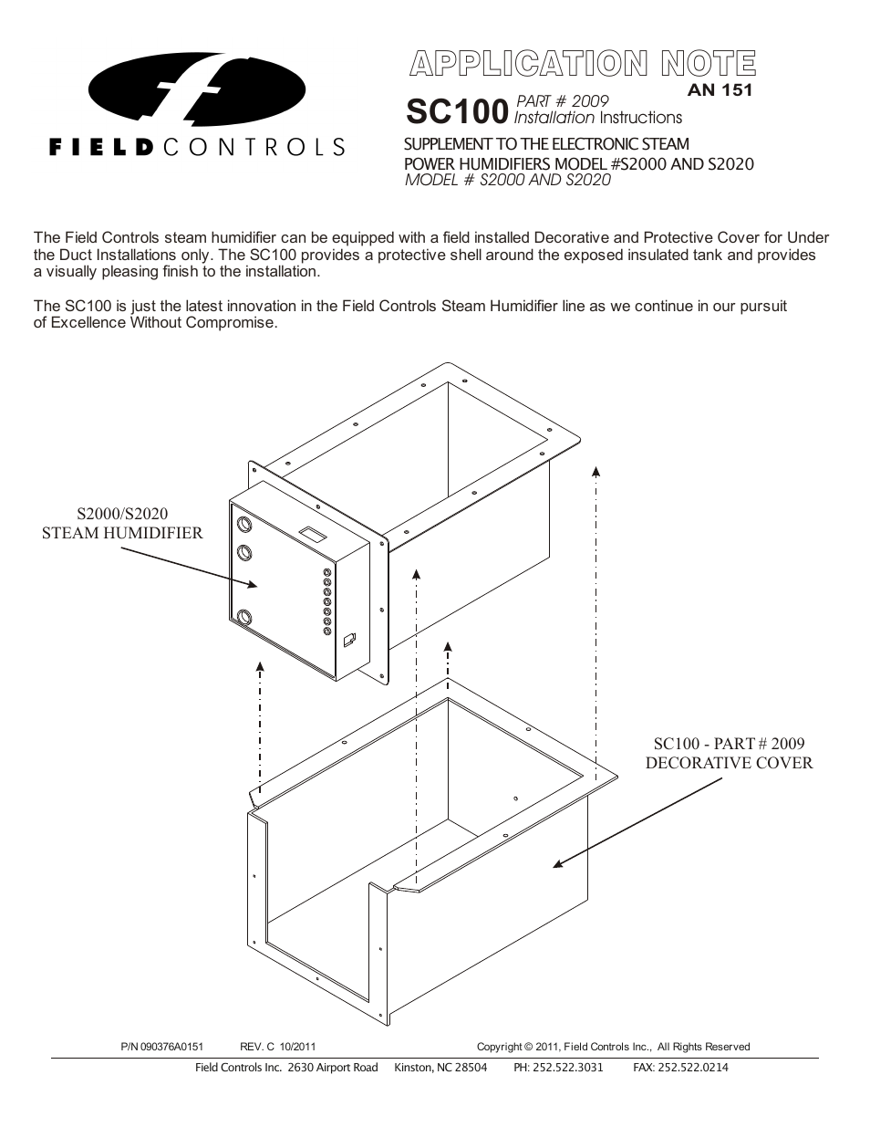Field Controls SC100 User Manual | 1 page