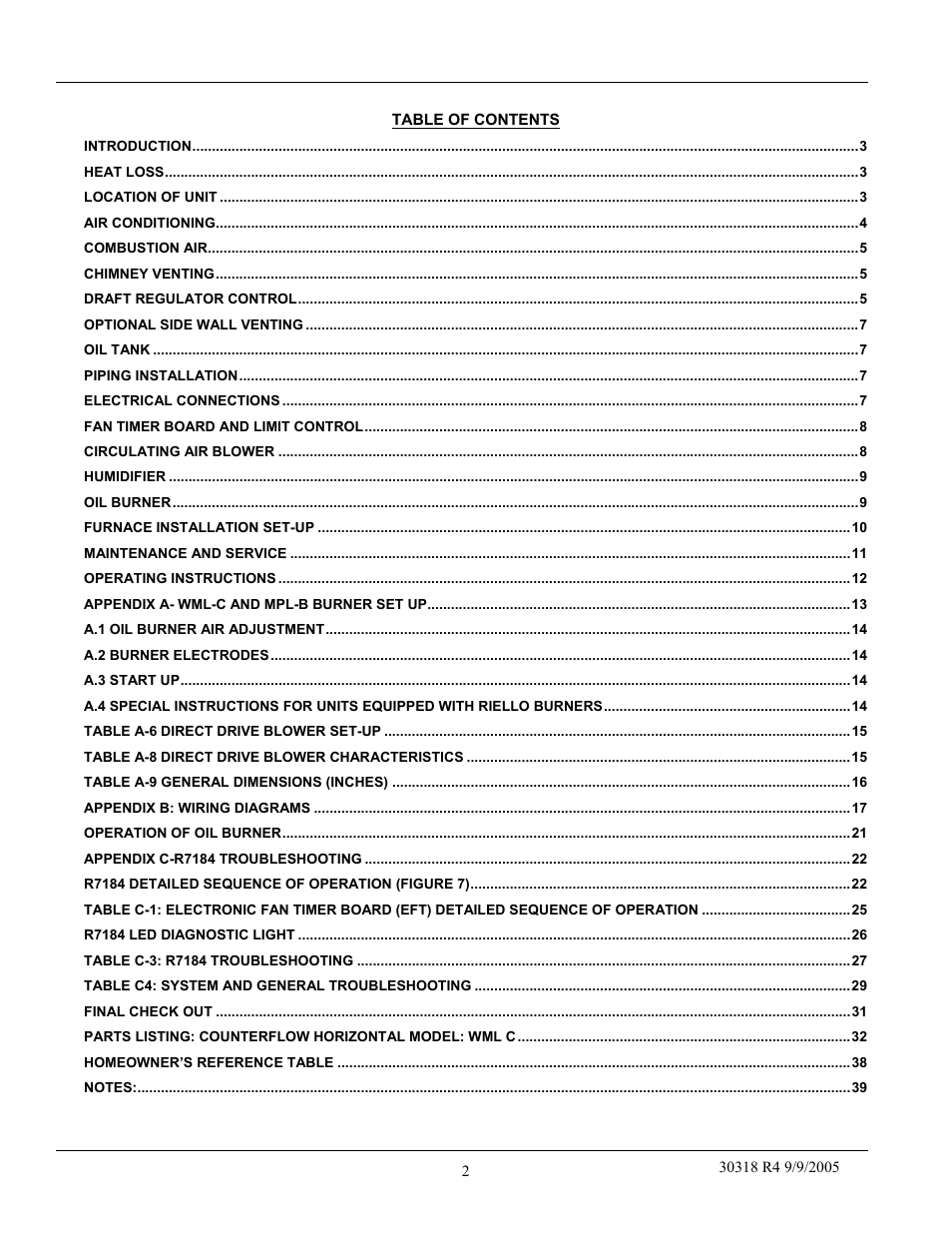 Field Controls WML-C User Manual | Page 2 / 40