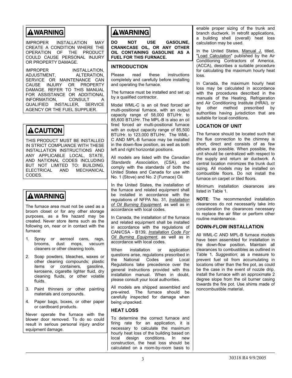 Field Controls WML-C User Manual | Page 3 / 40