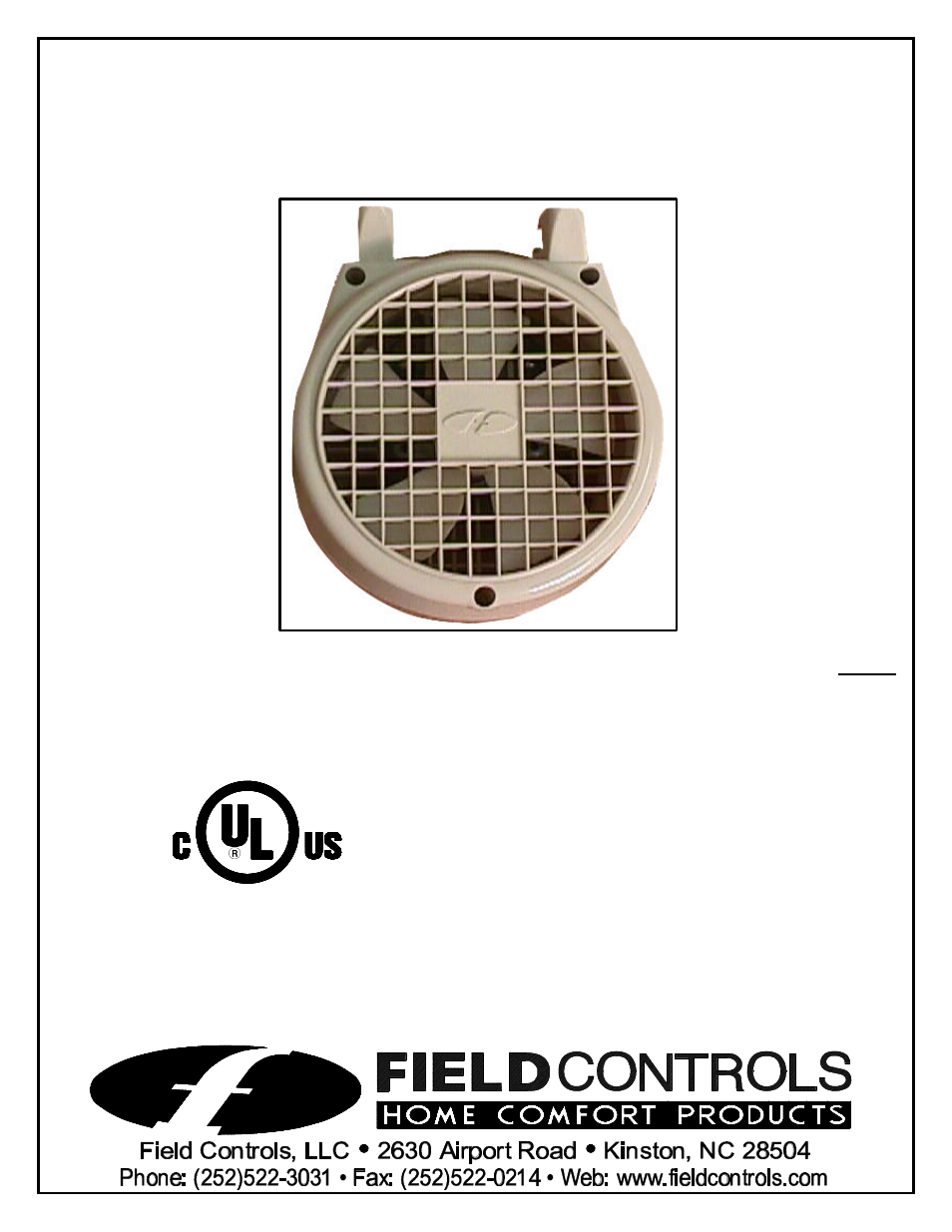Field Controls RF-1 User Manual | 8 pages