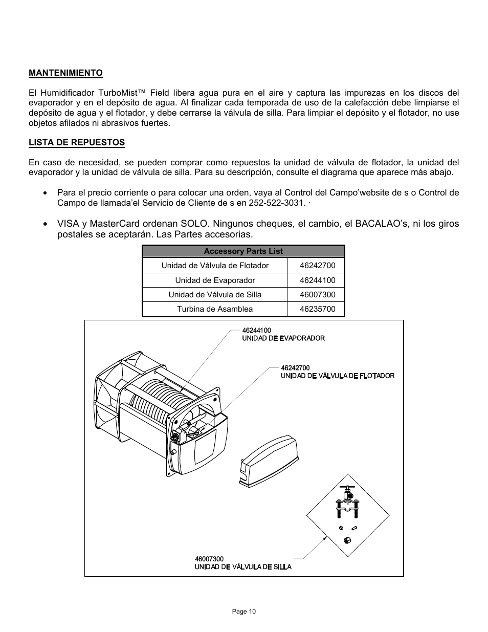 Field Controls TURBINE TB-1 User Manual | Page 10 / 12
